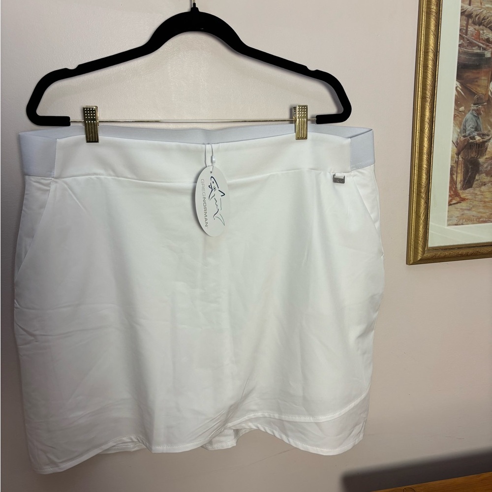 Greg Norman Collection White Mini Skirt